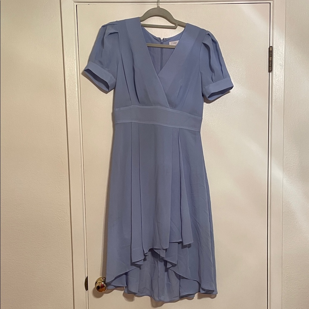 Blue Midi High Low Dress